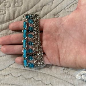 Blue costume jewelry bracelet